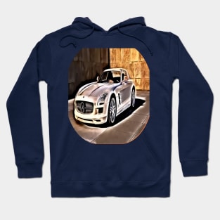 Gray Car Cartoon Hoodie